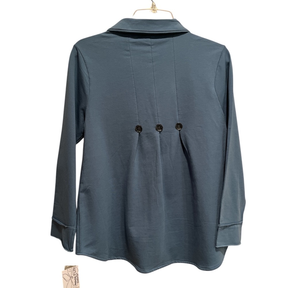 Lulu-B Button-Down Knit Top - Picture 3 of 7